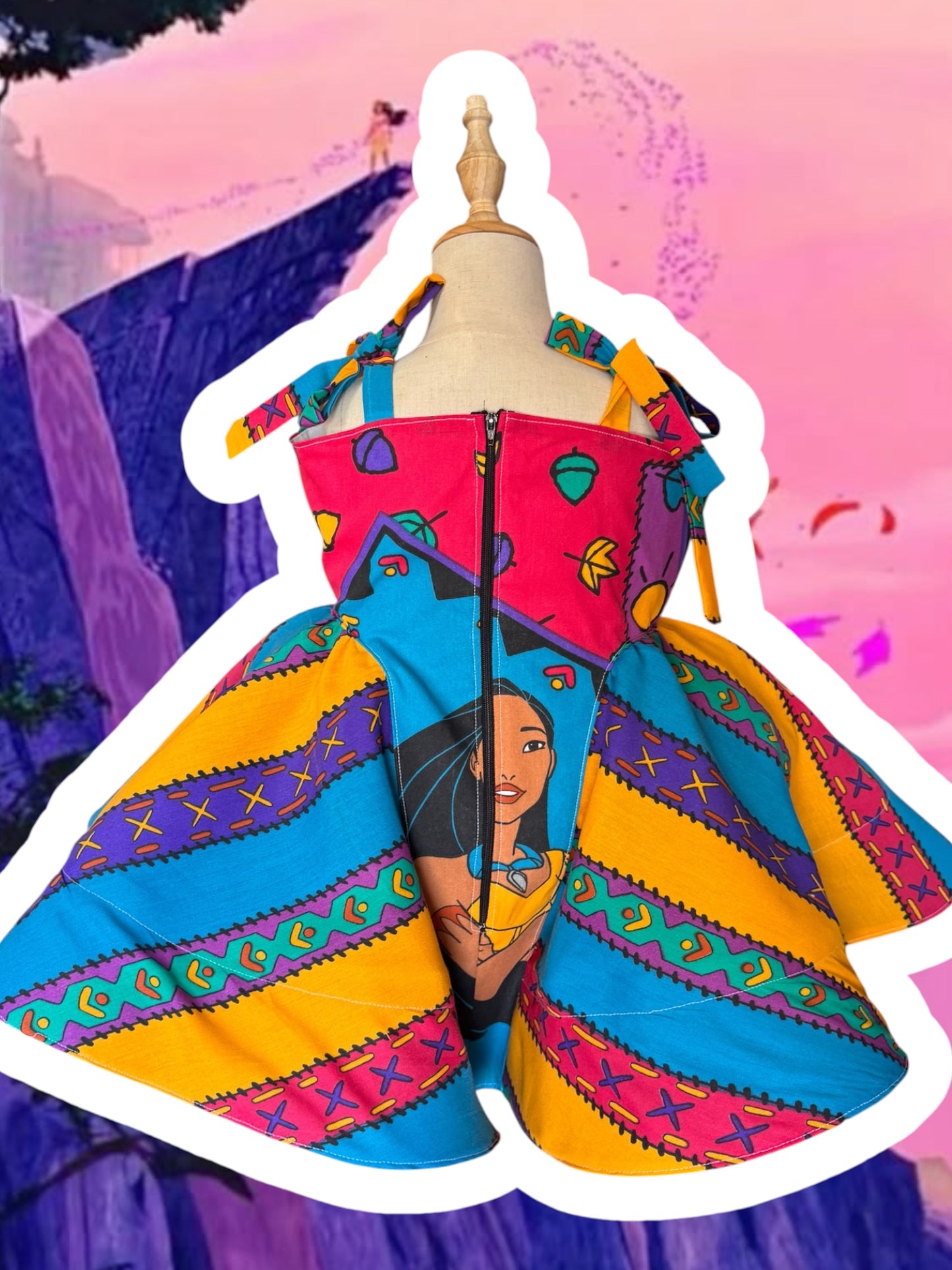 RTS 8/9 vtg Pocahontas poofy Ophelia dress