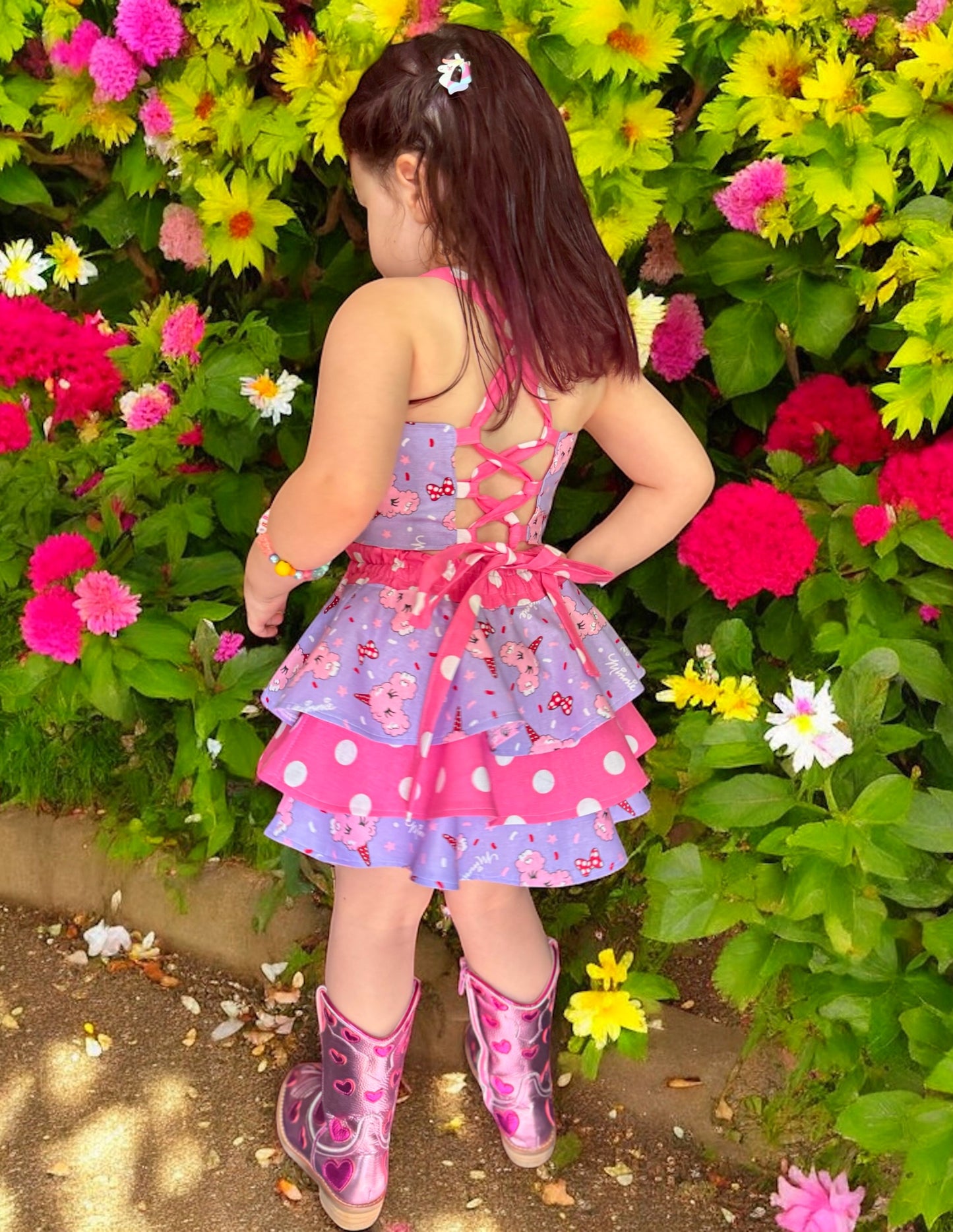 5/6 RTS Minnie cotton candy top and SKORT set