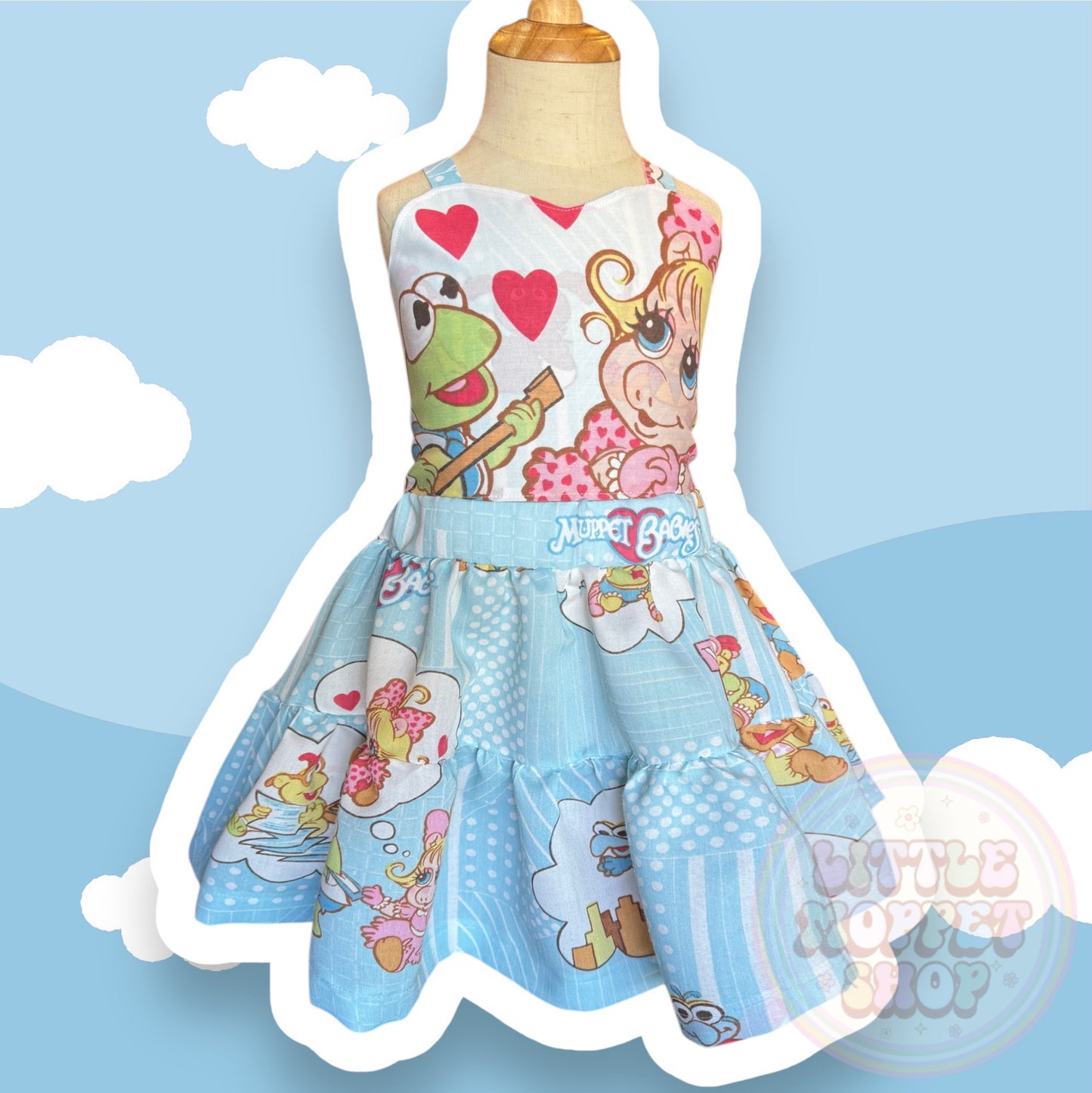 RTS 4/5/6 RARE Muppet Babies top and skirt set