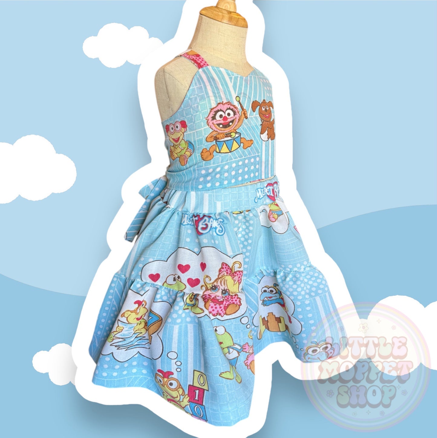 RTS 4/5/6 RARE Muppet Babies top and skirt set