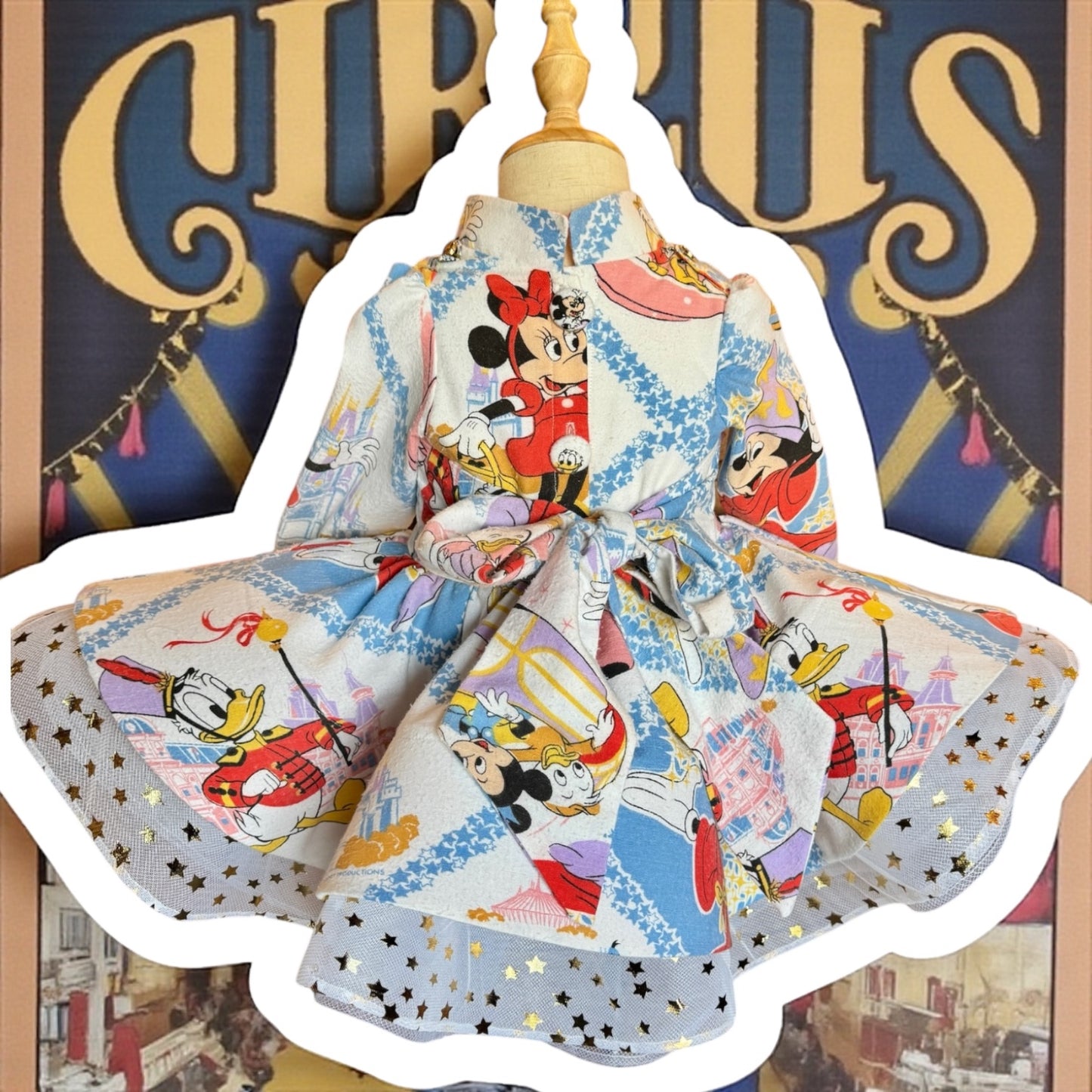 RTS 4/5 rare vintage Mickey and friends marching band Lindsay dress