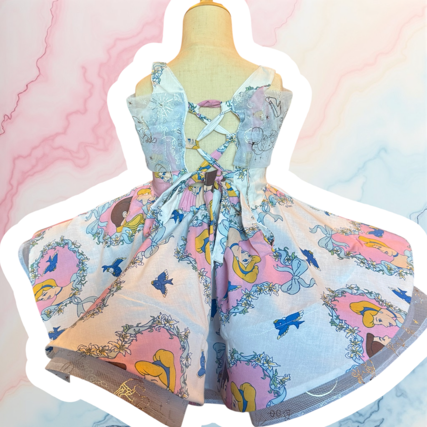 RTS 9/10 rare vintage Cinderella Aurora dress