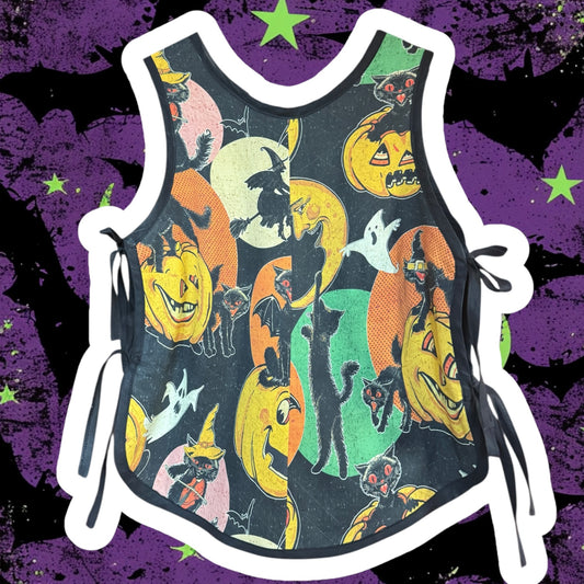 RTS L/XL Apron style side tie mama top