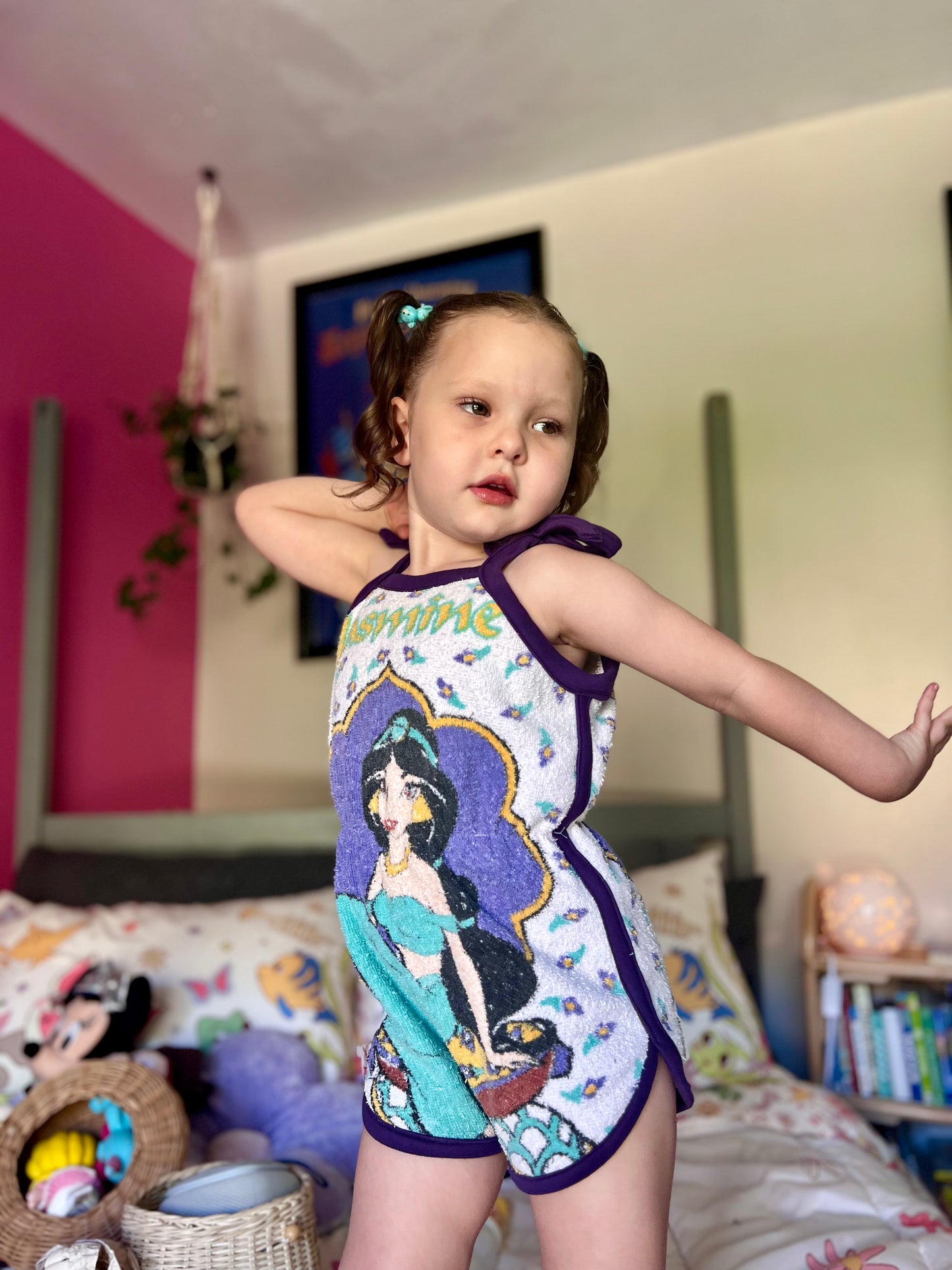 RTS 3T/4T Jasmine towel romper