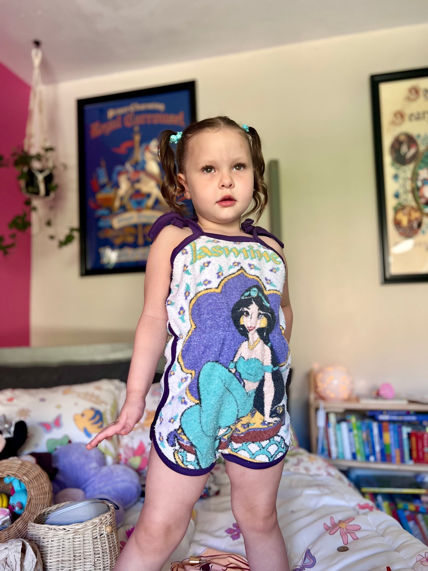 RTS 3T/4T Jasmine towel romper