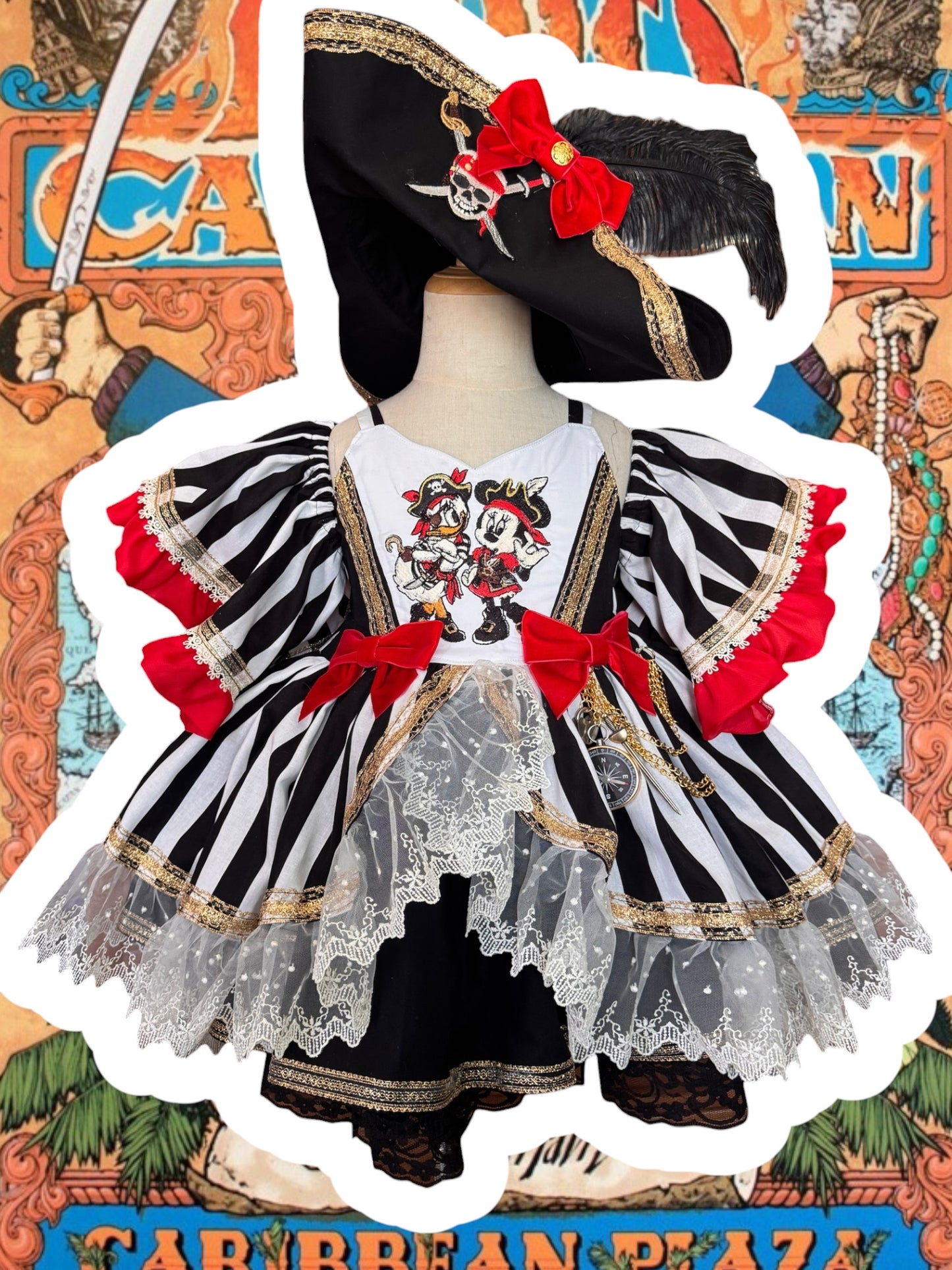 RTS 7/8/9 Eloise a pirate dress with hat and bloomers
