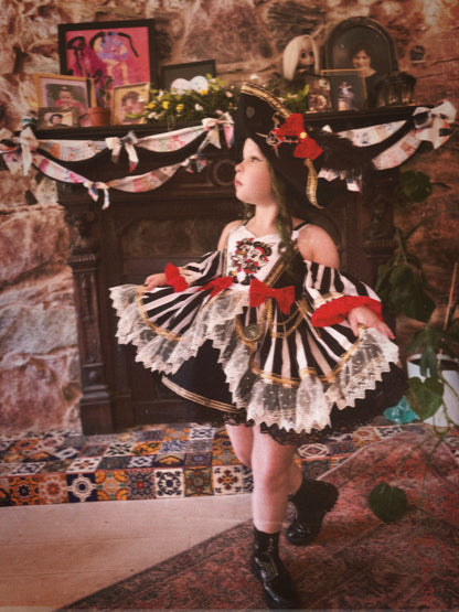 RTS 7/8/9 Eloise a pirate dress with hat and bloomers
