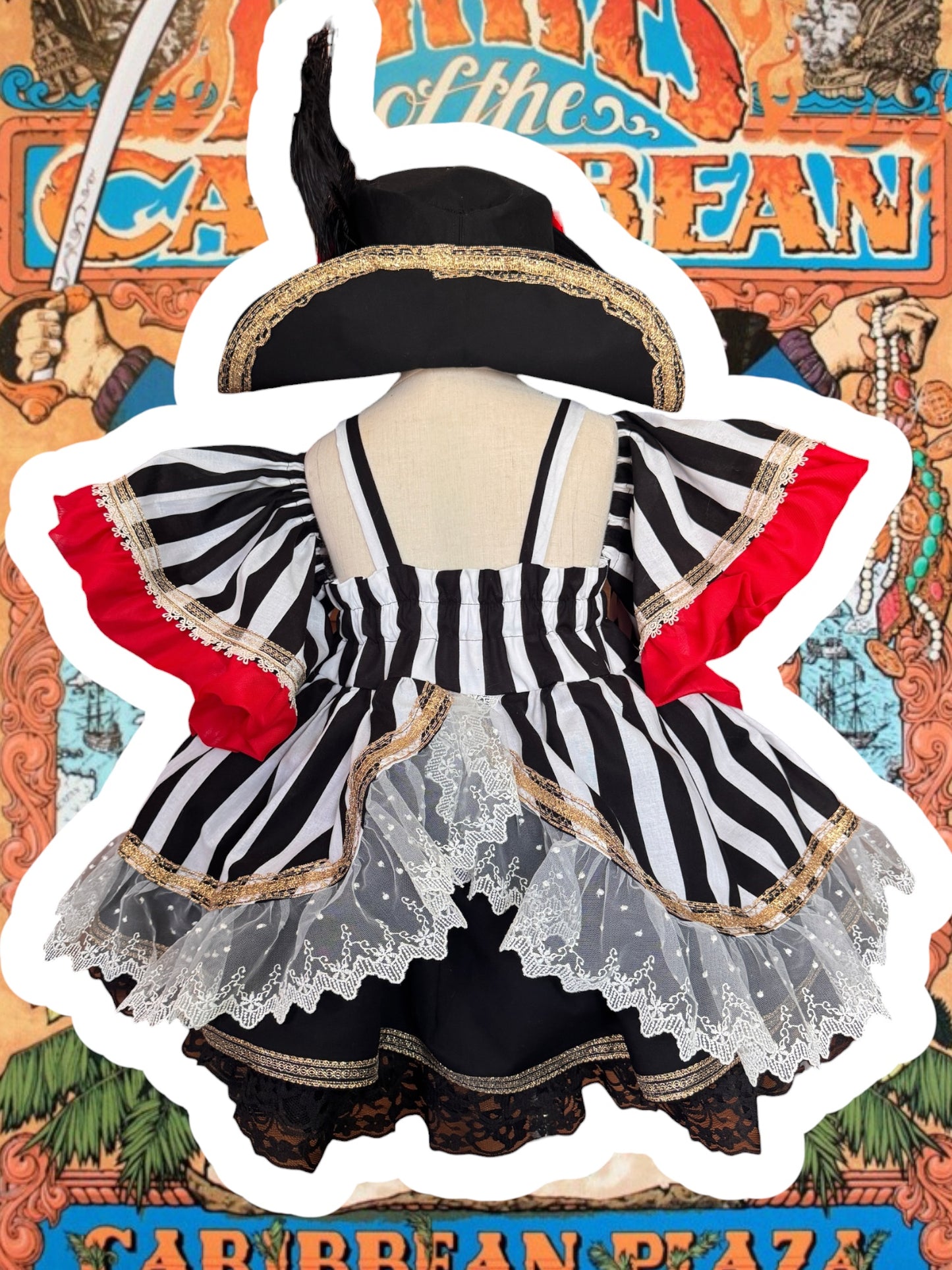 RTS 7/8/9 Eloise a pirate dress with hat and bloomers