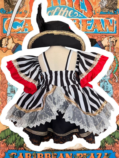 RTS 7/8/9 Eloise a pirate dress with hat and bloomers