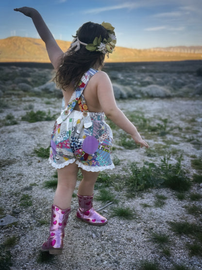 RTS 4/5/6 vintage quilt Bettie Romper