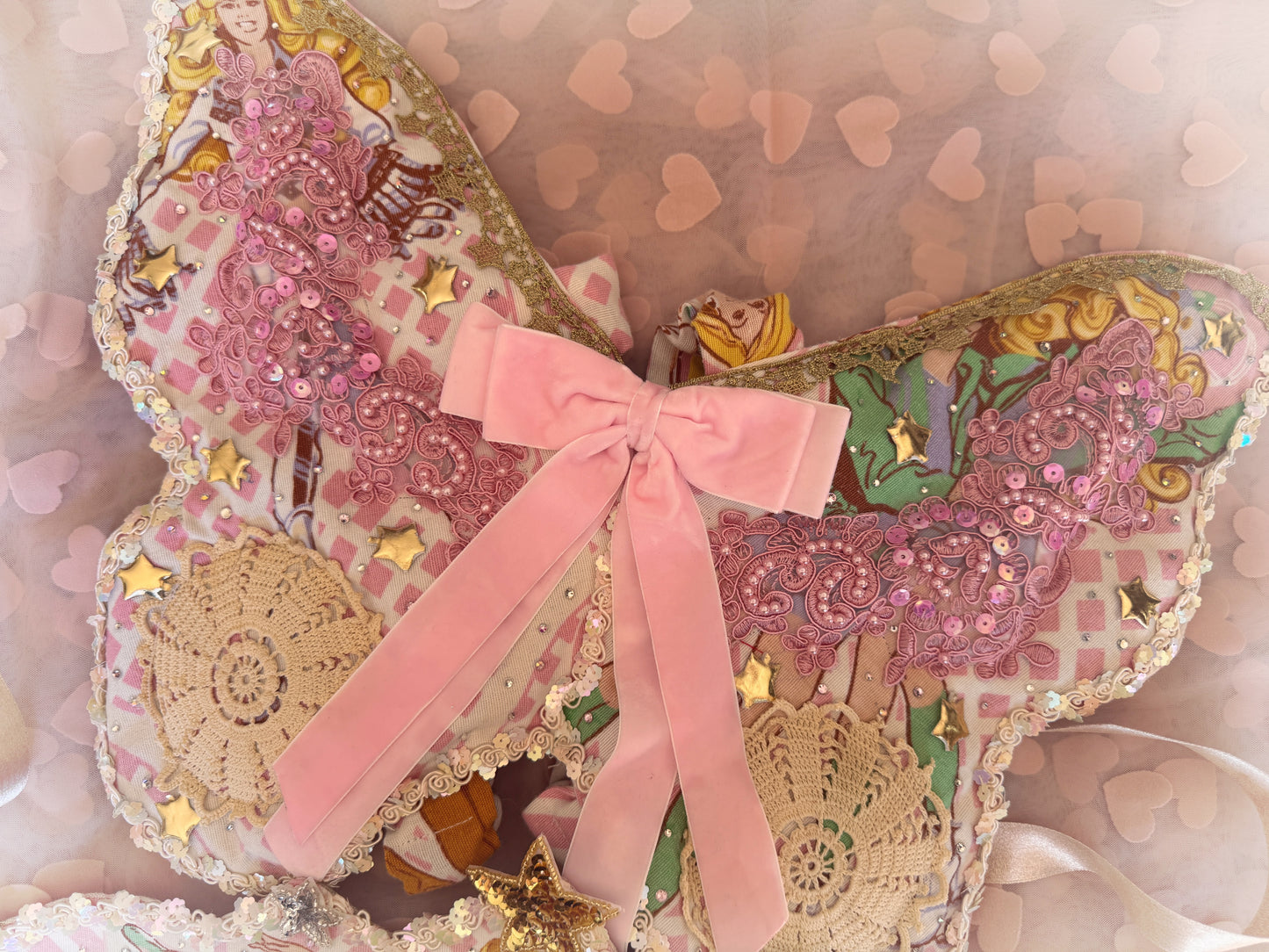 RTS 4-7 Vintage Barbie fairy wings with matching Waldorf crown