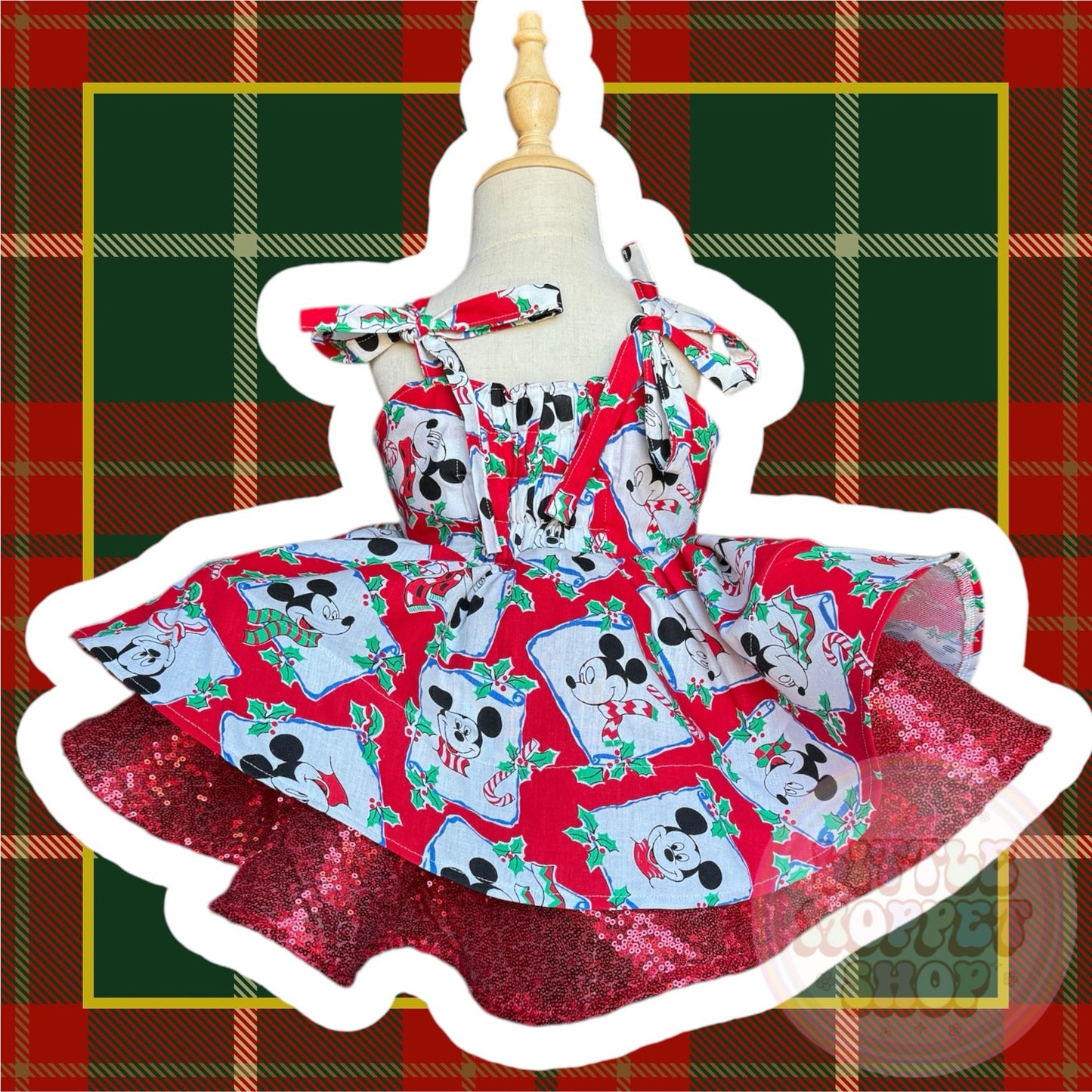 RTS 4/5T Mickey holiday dress