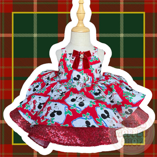 RTS 4/5T Mickey holiday dress