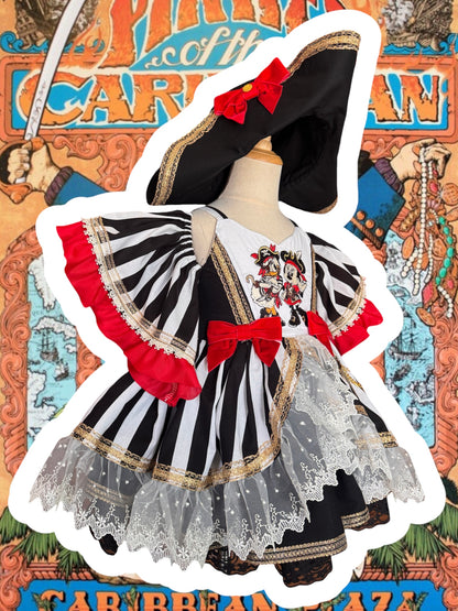 RTS 7/8/9 Eloise a pirate dress with hat and bloomers