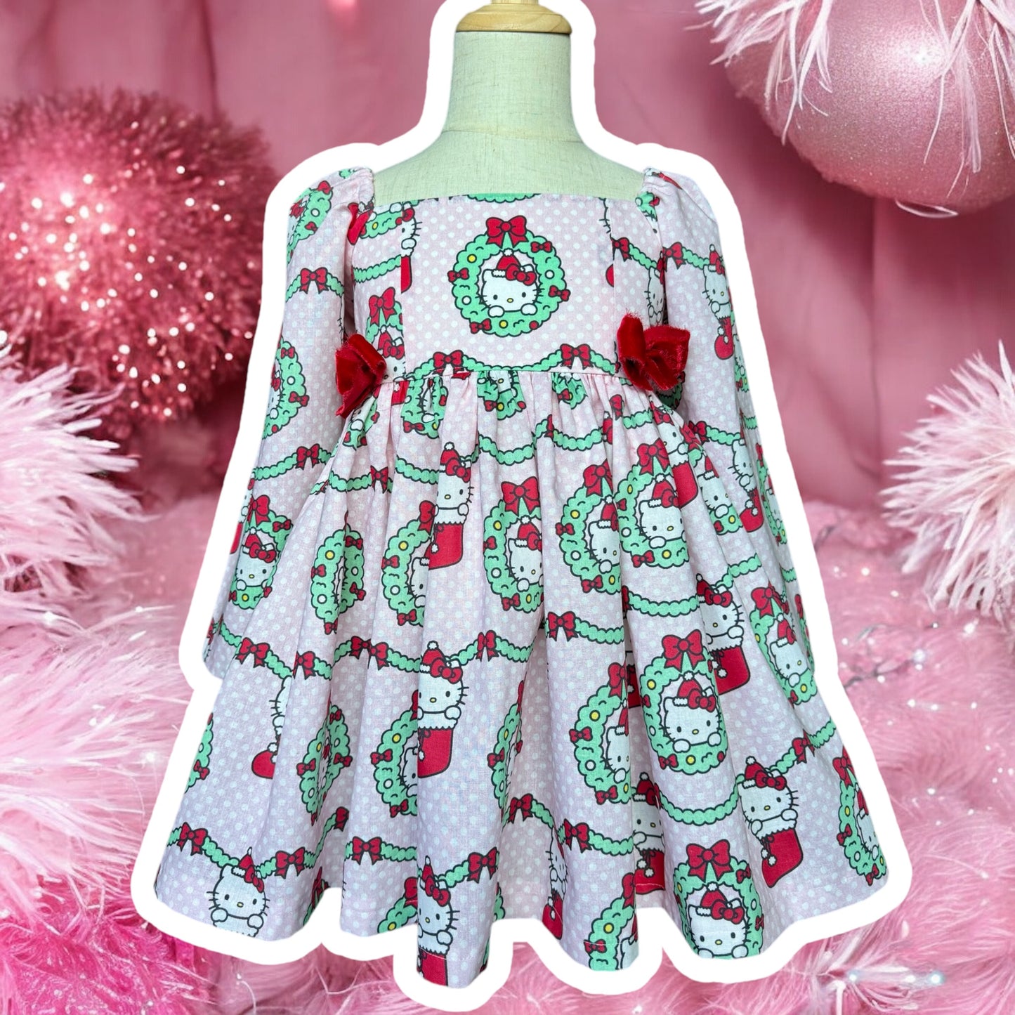 RTS 6/7 Christmas Hello Kitty Gigi Dress