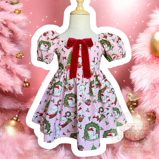 RTS 3T pink Kewpie Gigi dress