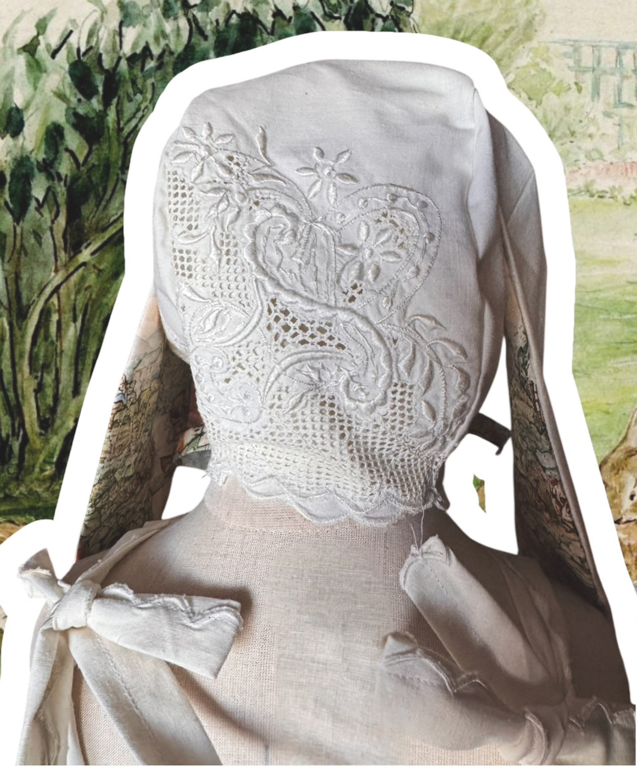 RTS 3/4/5 Beatrix Potter Easter Egg hunt dress with matching bonnet