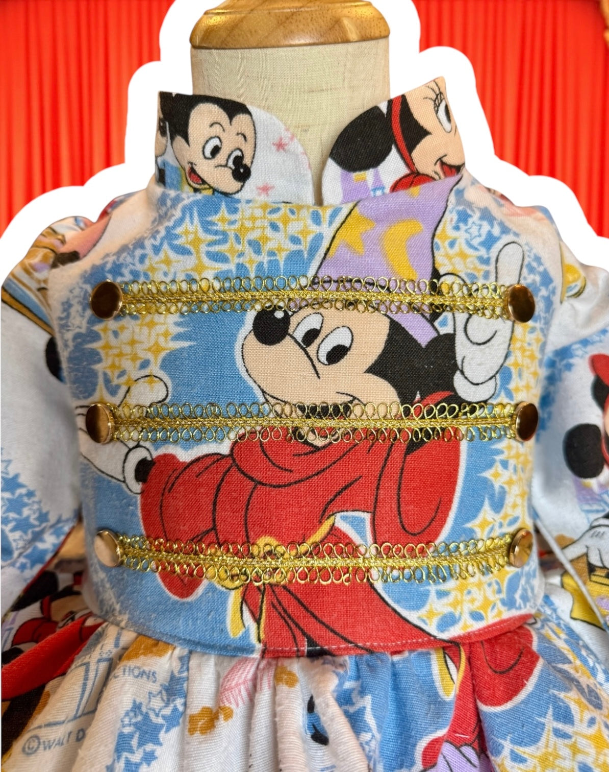 RTS 4/5 rare vintage Mickey and friends marching band Lindsay dress