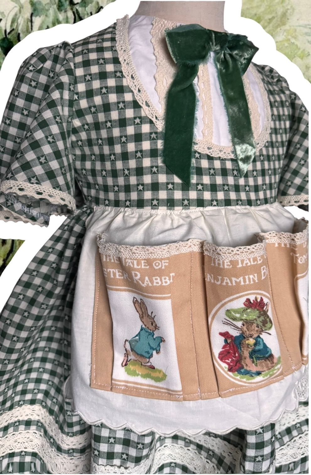 RTS 5/6 Ester egg hunt bib Flora dress