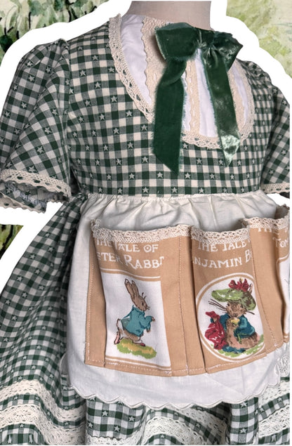 RTS 5/6 Ester egg hunt bib Flora dress