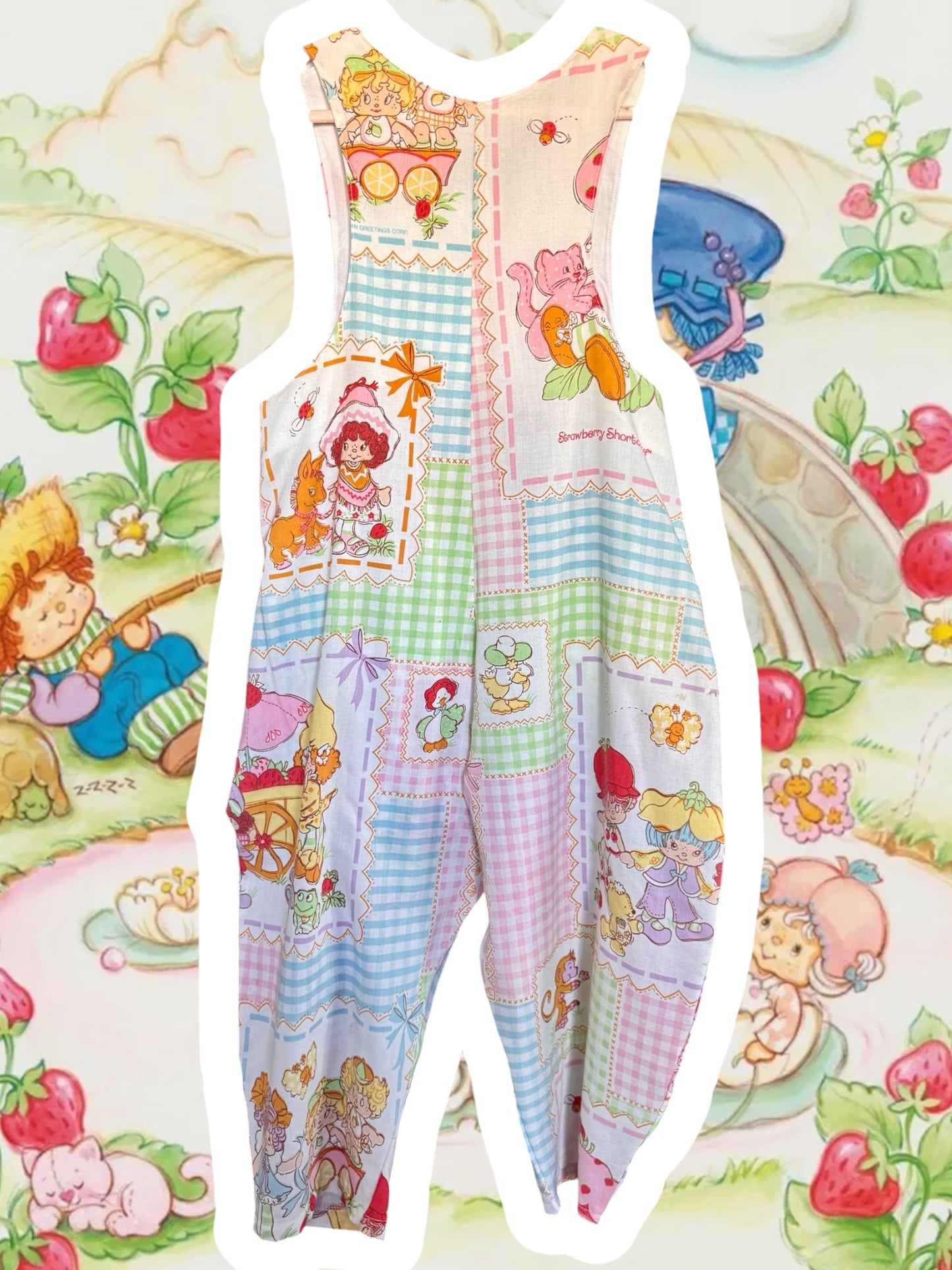 RTS 8/9 strawberry shortcake Opie overalls
