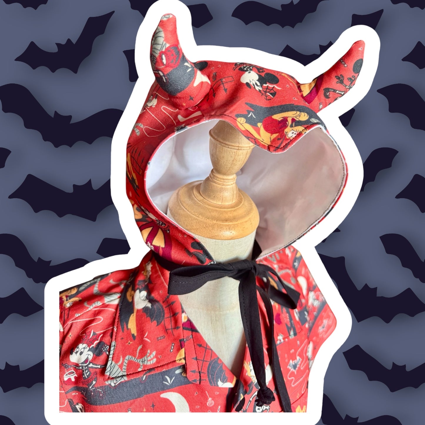 RTS 6/7 Mickey Halloween button up, shorts and devil bonnet