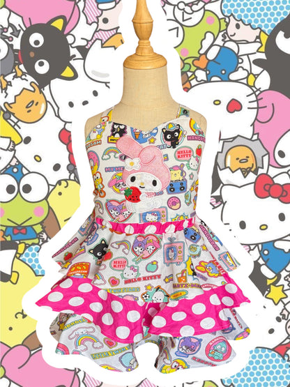7/8 Sanrio top and SKORT set