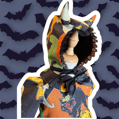 RTS 2/3T Halloween Emily dress with matching devil bonnet