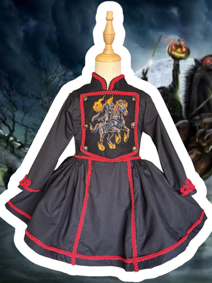RTS 6/7/8 Headless Horseman dress with matching cape