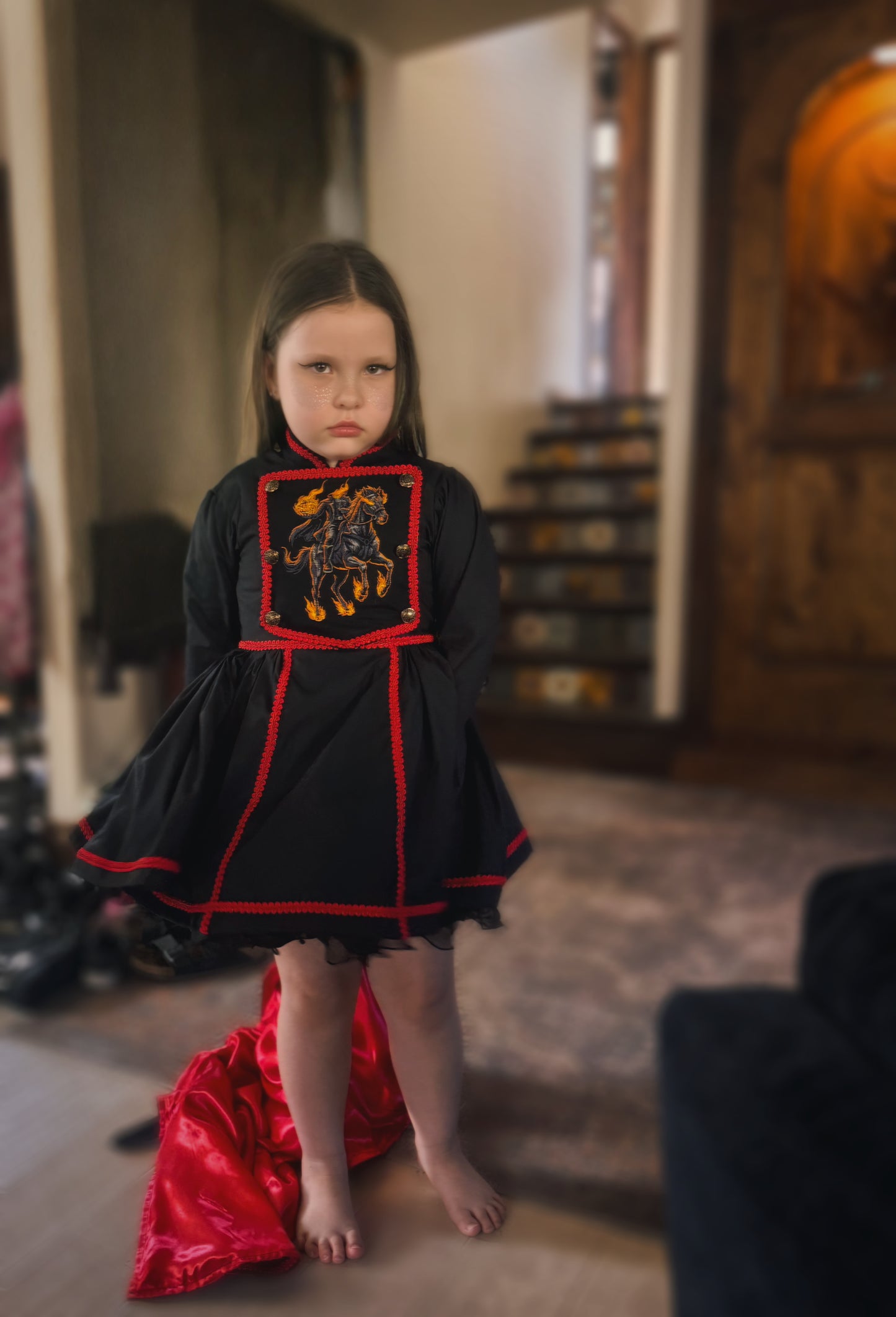 RTS 6/7/8 Headless Horseman dress with matching cape