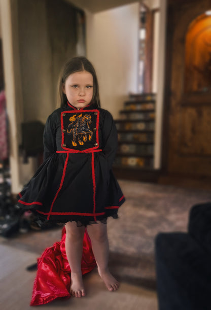 RTS 6/7/8 Headless Horseman dress with matching cape