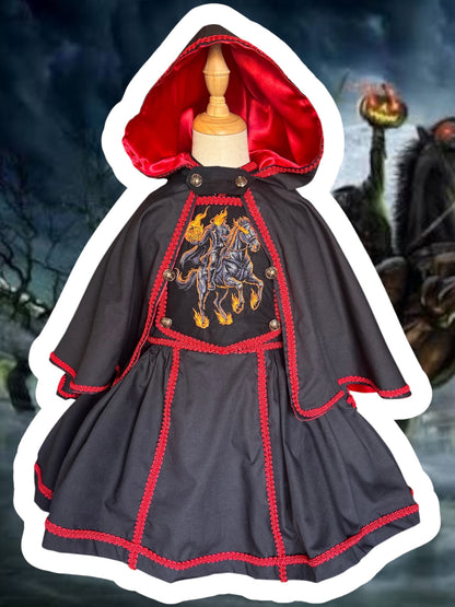 RTS 6/7/8 Headless Horseman dress with matching cape