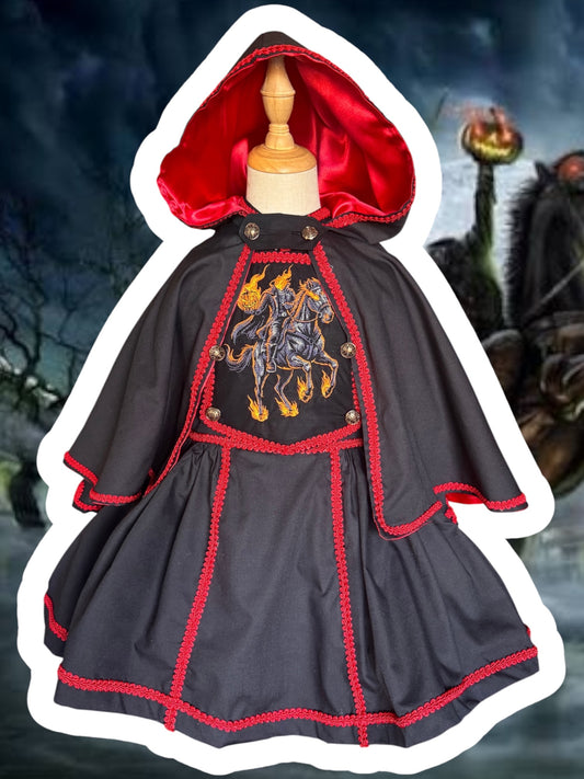 RTS 6/7/8 Headless Horseman dress with matching cape