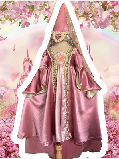 RTS 2/3T Medieval Revival Princess Dress with matching Hennin