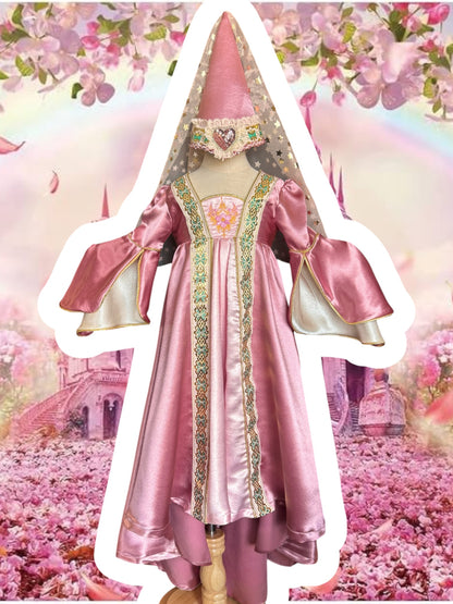 RTS 2/3T Medieval Revival Princess Dress with matching Hennin
