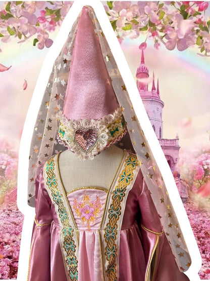 RTS 2/3T Medieval Revival Princess Dress with matching Hennin