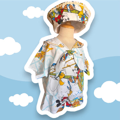 RTS 3/4 VTG Mickey sailor shirt, shorts and hat set