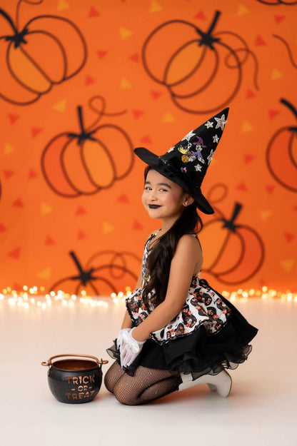Made to order Minnie and Daisy Witch Harley dress with hat
