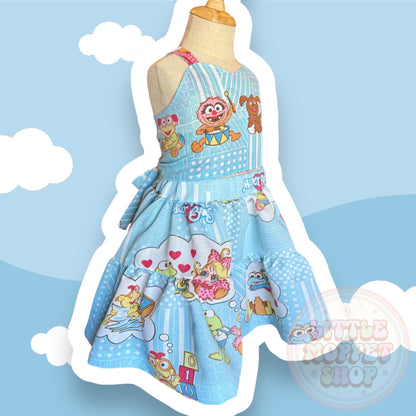 RTS 4/5/6 RARE Muppet Babies top and skirt set