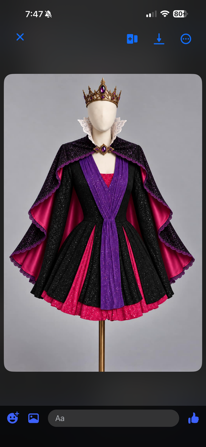 Custom for Sarah RUSH cape with stand up collar