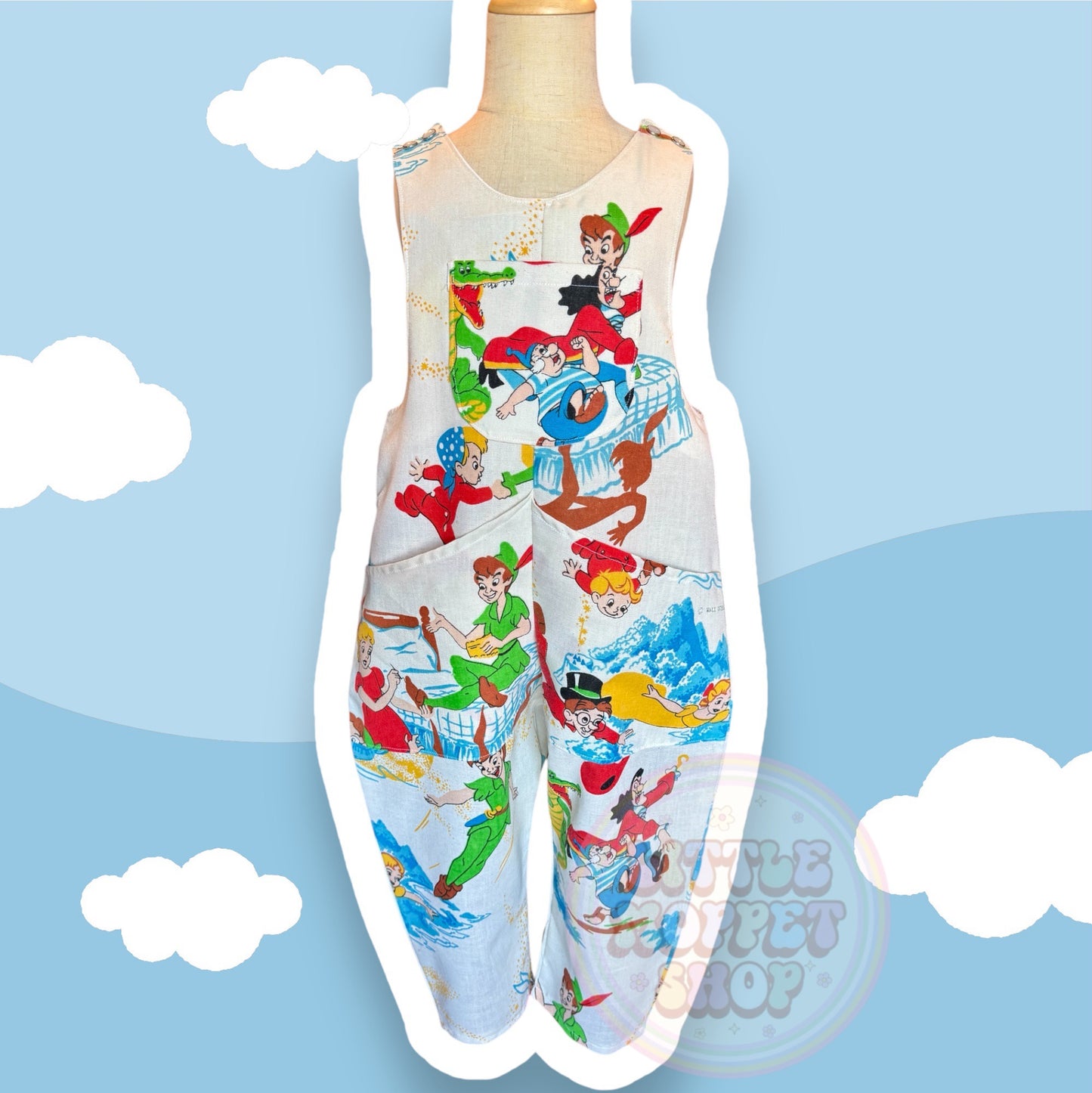 5/6 Peter Pan barrel leg overalls