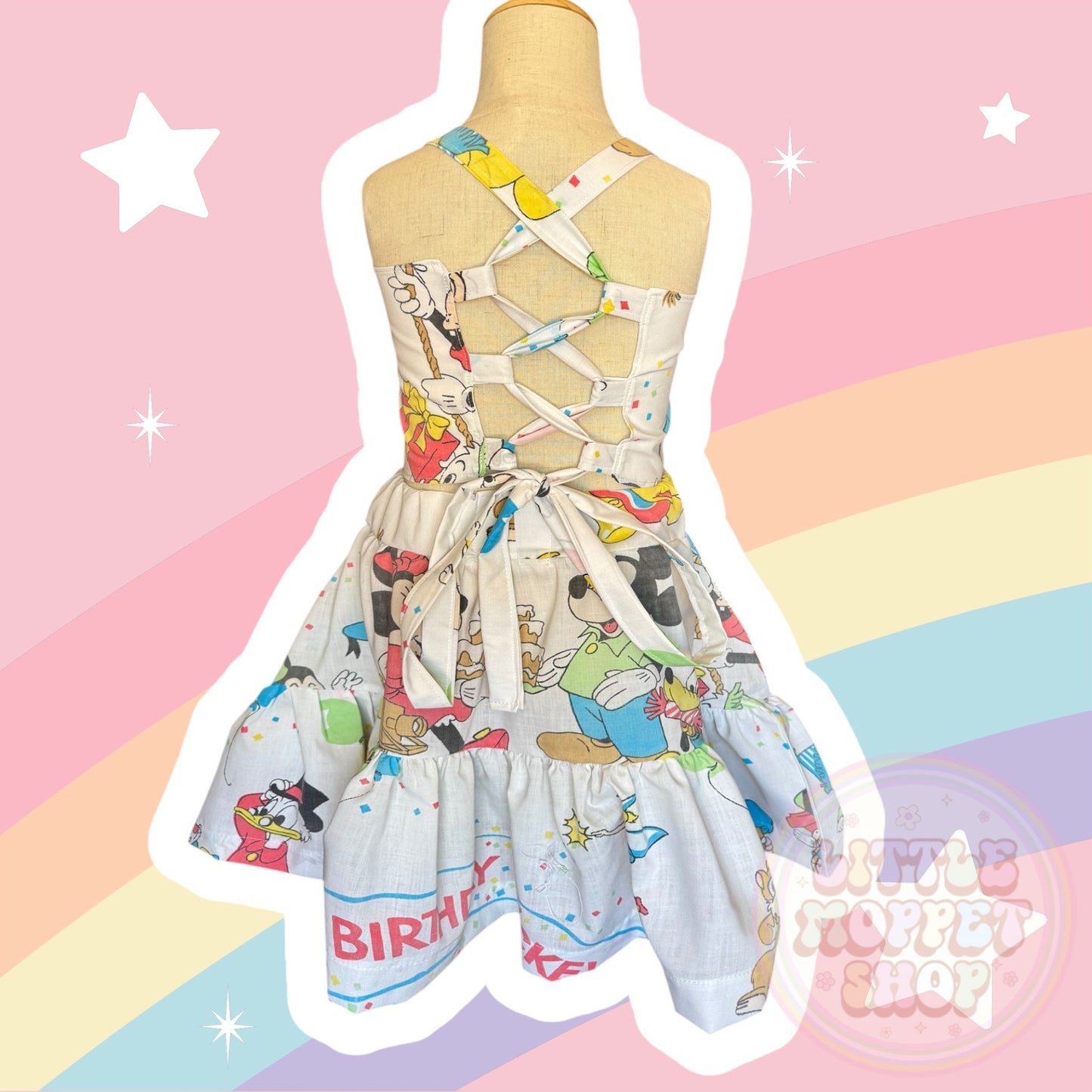 RTS 9/10 Birthday Mickey top and skirt set