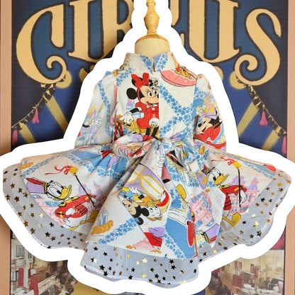 RTS 4/5 rare vintage Mickey and friends marching band Lindsay dress