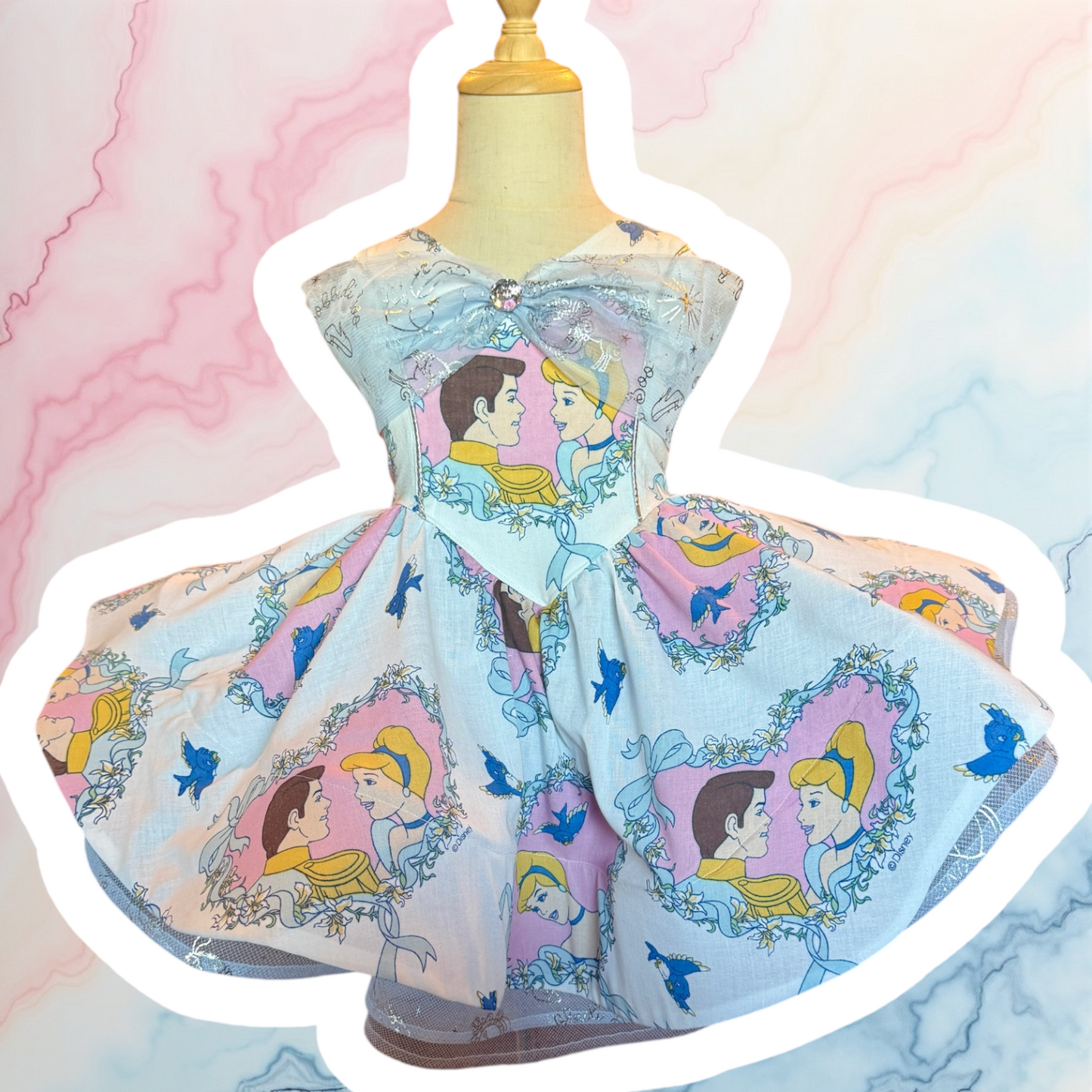 RTS 9/10 rare vintage Cinderella Aurora dress