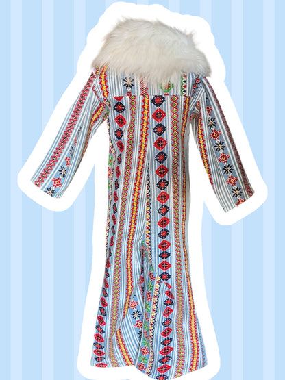 RTS 6/7 Vintage Folk Pattern Jumpsuit