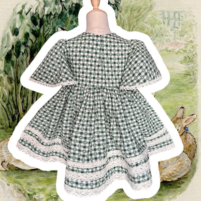 RTS 5/6 Ester egg hunt bib Flora dress
